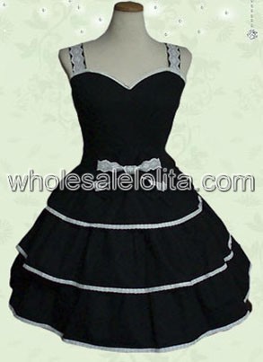 High Quality Cheap Black Bow Classic Lolita Dress