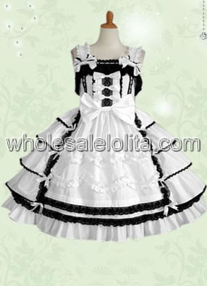 White Sleeveless Bow Lolita Sweet Lolita Dress