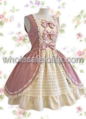 Sleeveless Bow Cotton Classic Lolita Dress