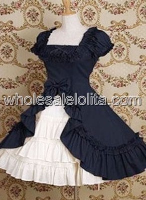 Royal Blue Lolita Dress with Short Sleeves