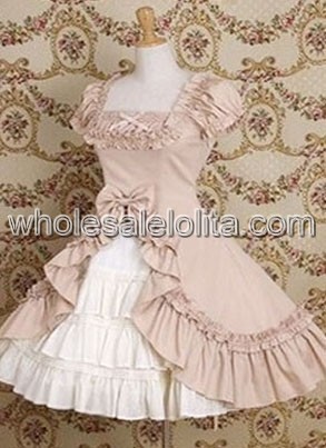 Short Sleeves Ruffles Cotton Classic Lolita Dress