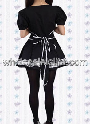 Black Mini Cotton Short Lolita Dress