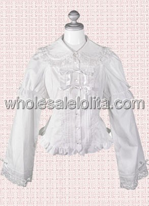 White Lace Cotton Lolita Blouse