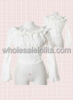 White Ruffled Collar Cotton Lolita Blouse