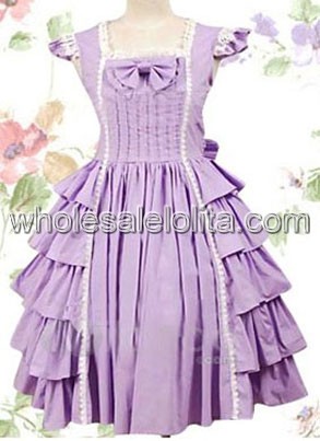 Purple Cotton Multilayer Lolita Dress