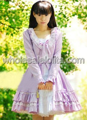 Lilac Ruffles Cotton Sweet Lolita Dress