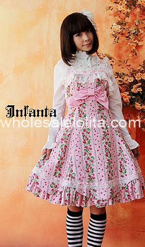 Candy Fruit Frinting Corduroy Classic JSK Lolita Dress