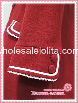 Hot Sale Red Wool Sailor Lolita Coat