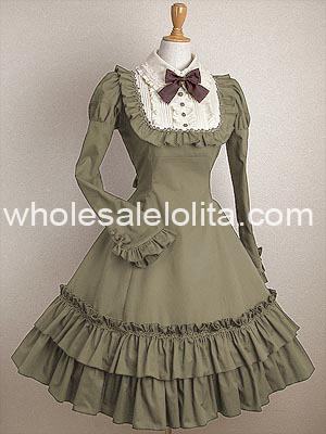 Elegant Light Green Long Sleeves Classic Lolita Dress