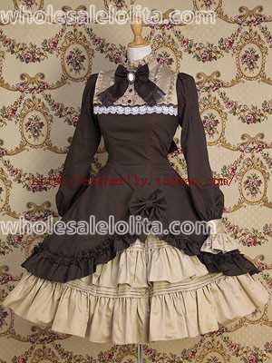 Gothic Punk Cotton Two-Piece Lolita Dress Costumes