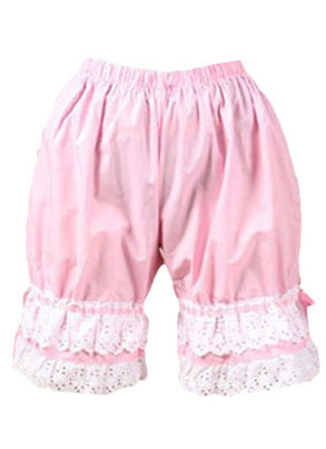 Lovely and Sweet Pink Cotton Lace Lolita Bloomers