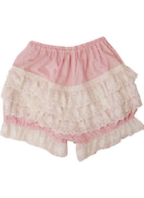 Simple and Lovely Pink Cotton Lace Lolita Bloomers