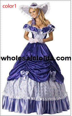 Civil War Southern Belle Lolita Cosplay Ball Gowns Vintage Party Dresses